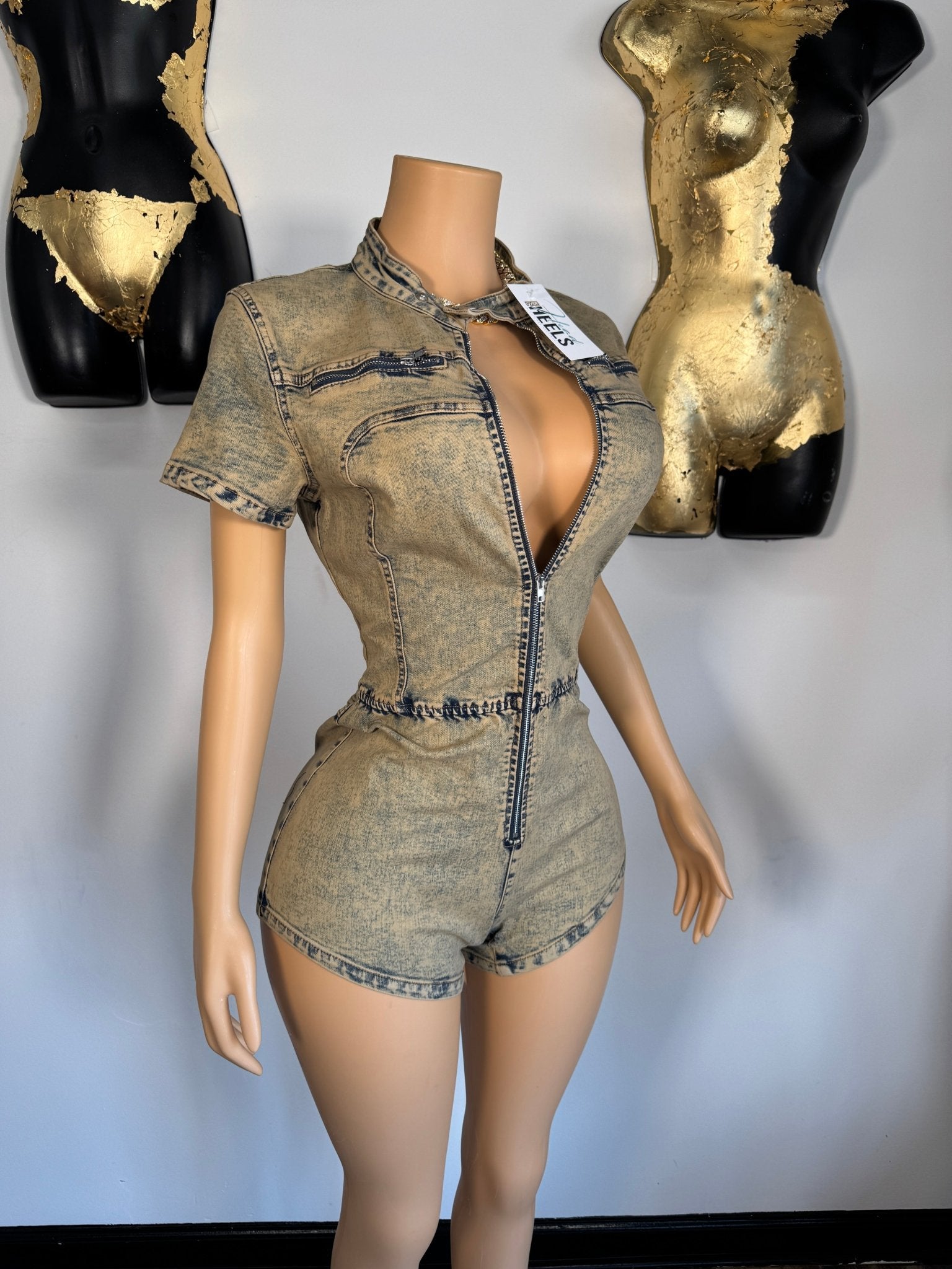 Cuttin up Romper - Denim - Head Over Heels: All In One Boutique