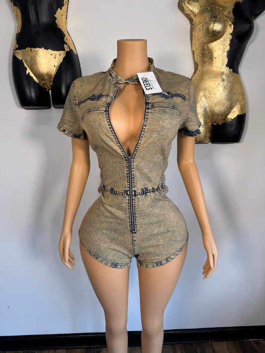 Cuttin up Romper - Denim - Head Over Heels: All In One Boutique