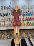 Dakota Romper - Brown (Final Sale) - Head Over Heels: All In One Boutique