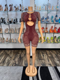 Dakota Romper - Brown (Final Sale) - Head Over Heels: All In One Boutique