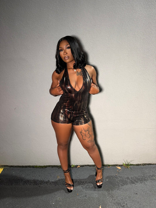 Dakota Romper - Snake - Head Over Heels: All In One Boutique