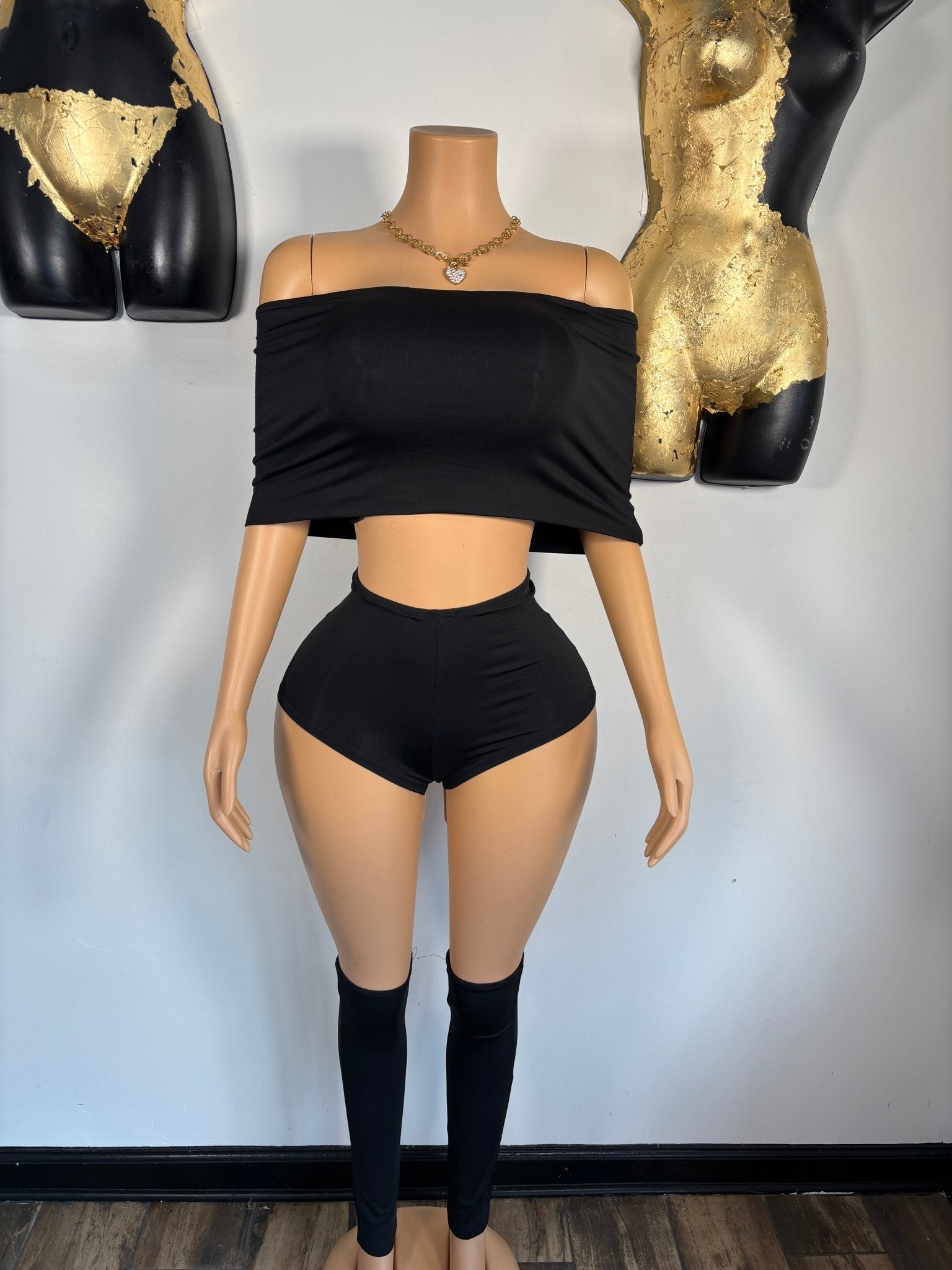 Dancer For Money Short Set - Black - Head Over Heels: All In One Boutique