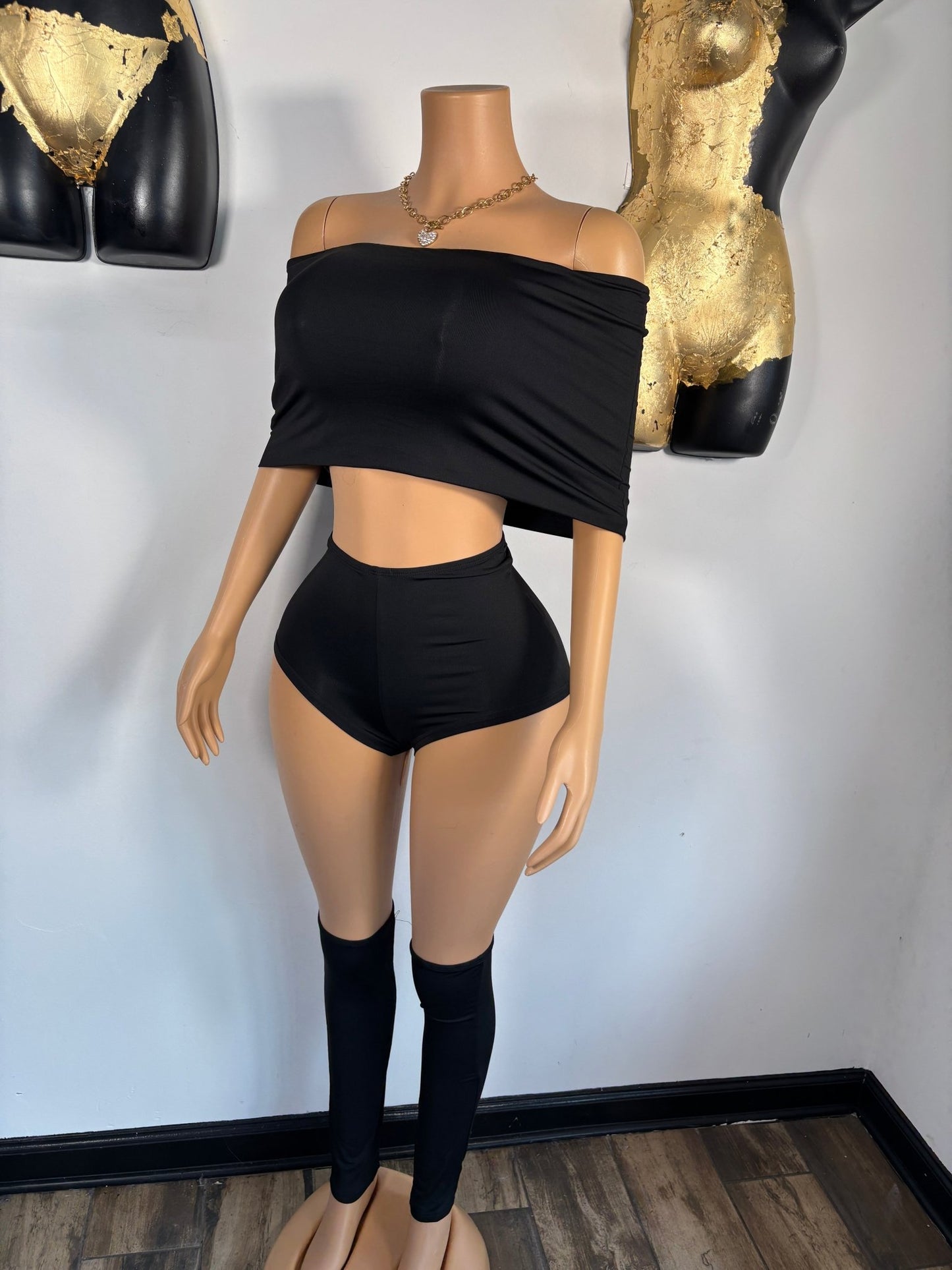 Dancer For Money Short Set - Black - Head Over Heels: All In One Boutique