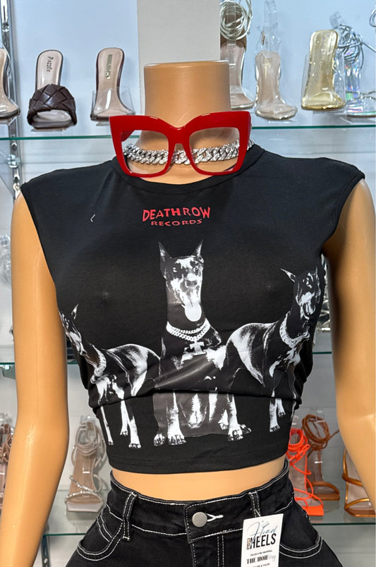 Death Row Graphic Tee - Black - Head Over Heels: All In One Boutique