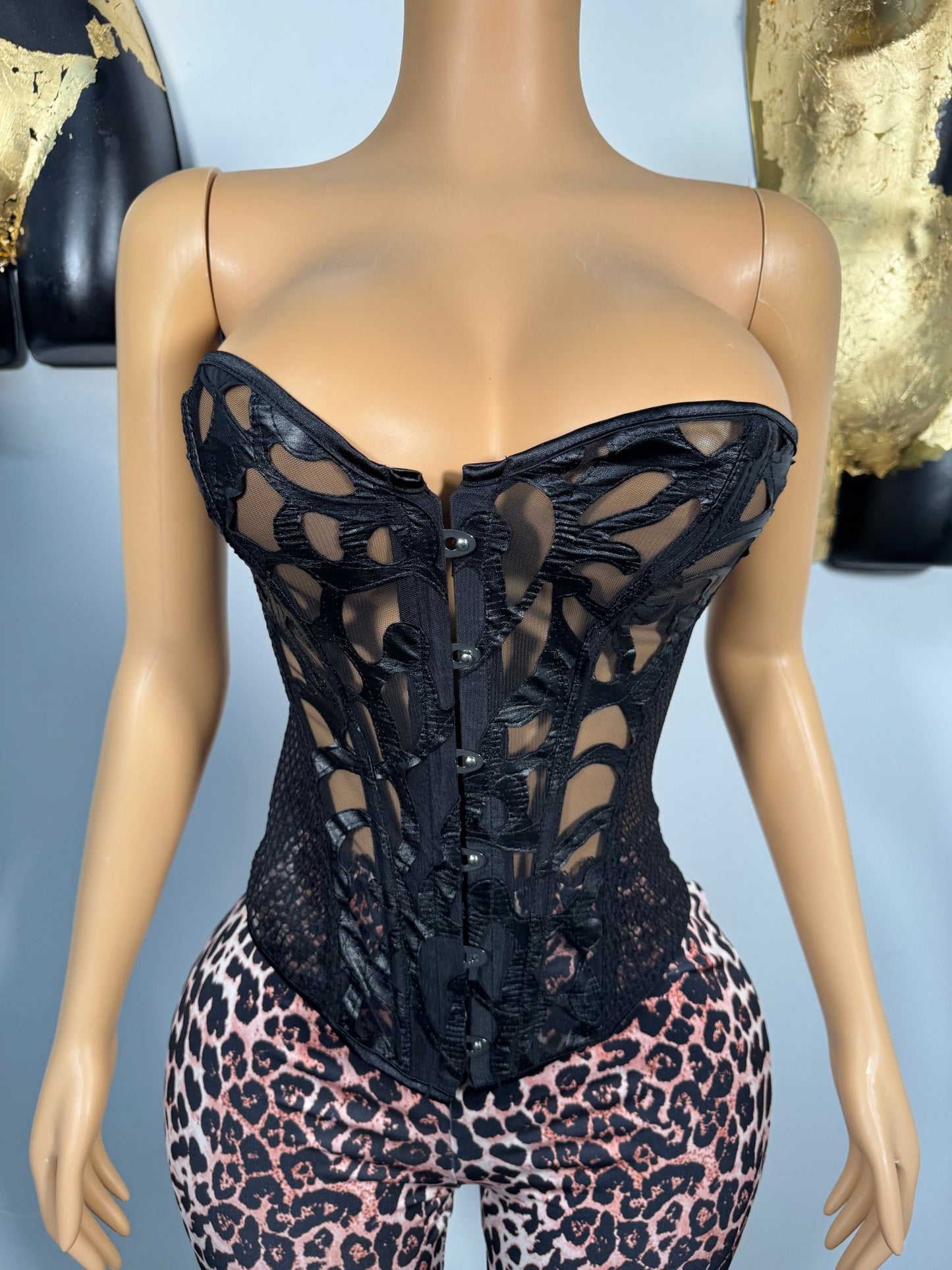 Delicate Corset Top - Black - Head Over Heels: All In One Boutique