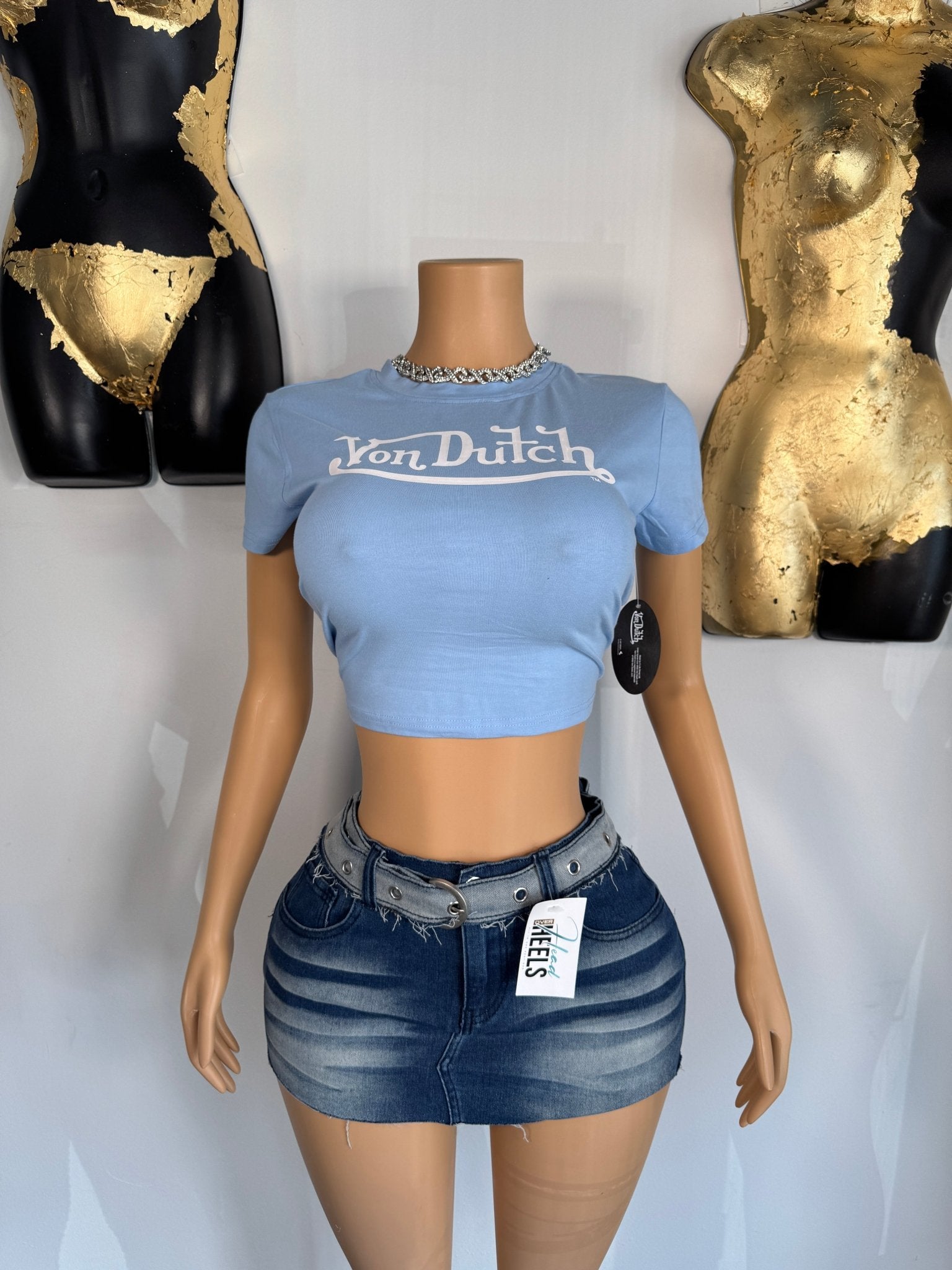 Double Dutch Baby Tee - Blue - Head Over Heels: All In One Boutique