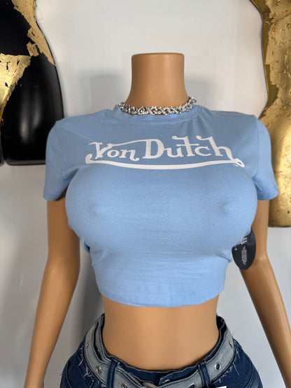 Double Dutch Baby Tee - Blue - Head Over Heels: All In One Boutique