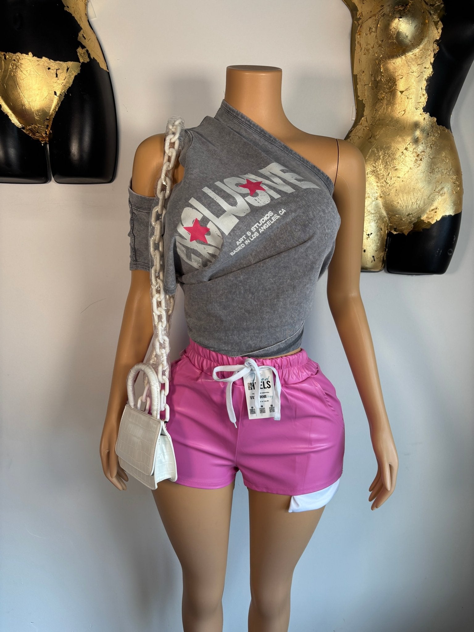 Exclusive Muscle Tee - Grey - Head Over Heels: All In One Boutique