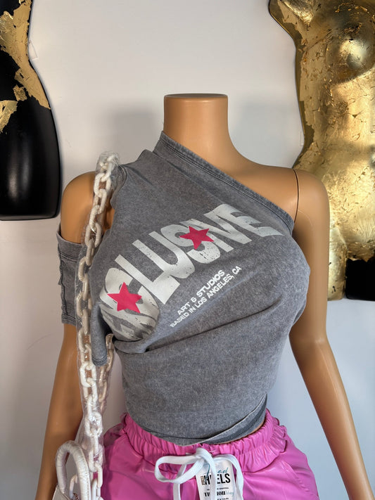 Exclusive Muscle Tee - Grey - Head Over Heels: All In One Boutique