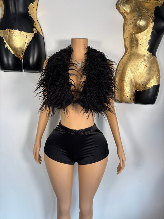 Flamingo Short Set - Black - Head Over Heels: All In One Boutique