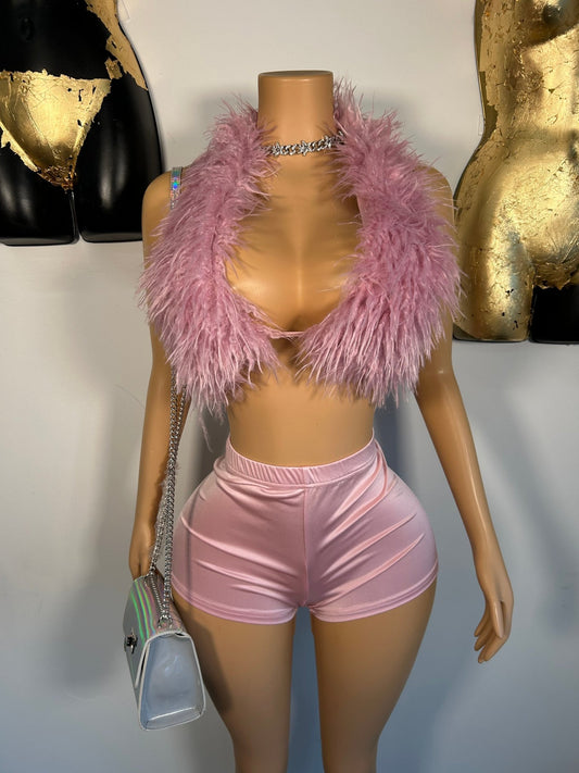 Flamingo Short Set - Pink - Head Over Heels: All In One Boutique