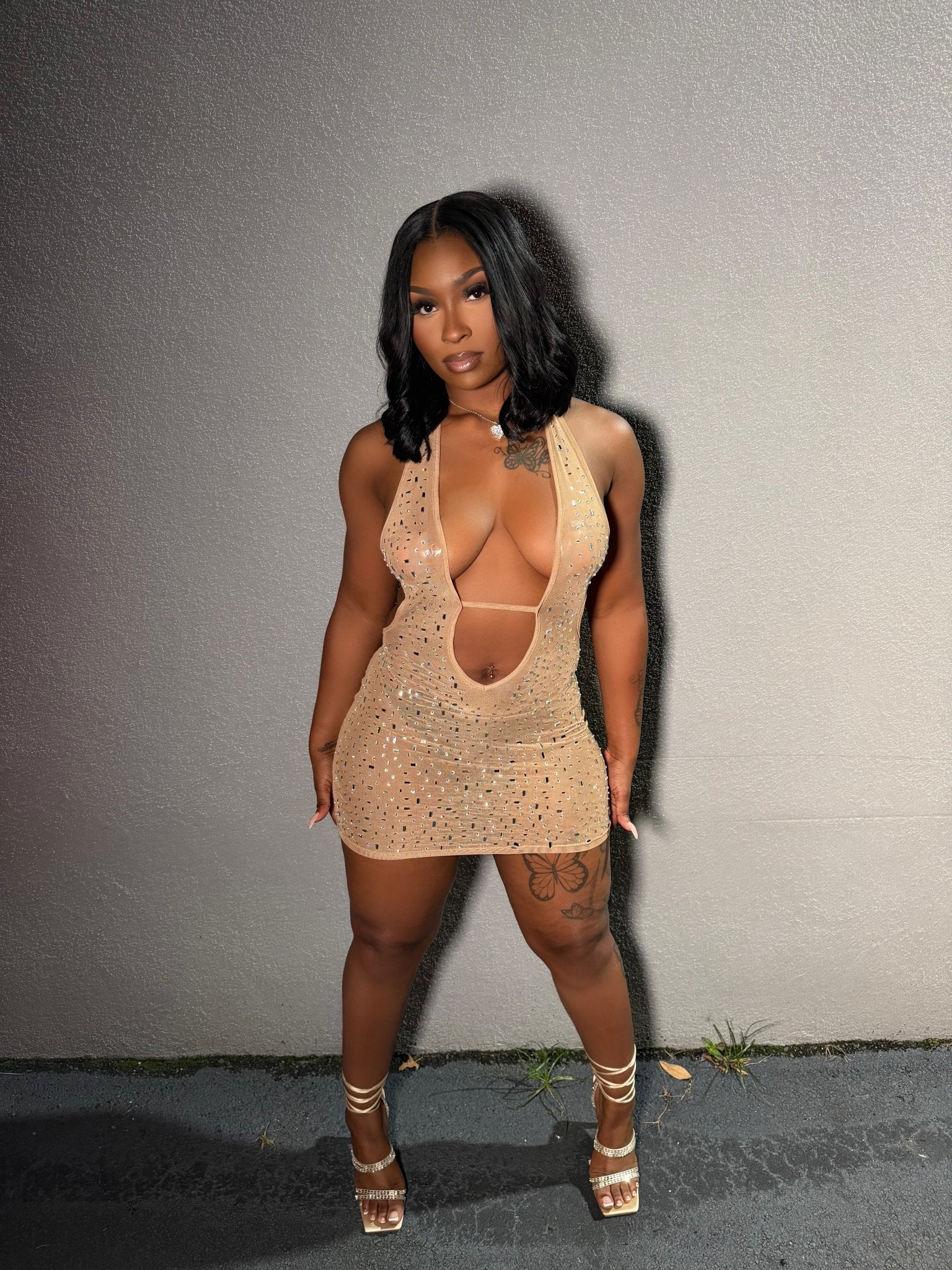 For The Moment Dress - Nude - Head Over Heels: All In One Boutique