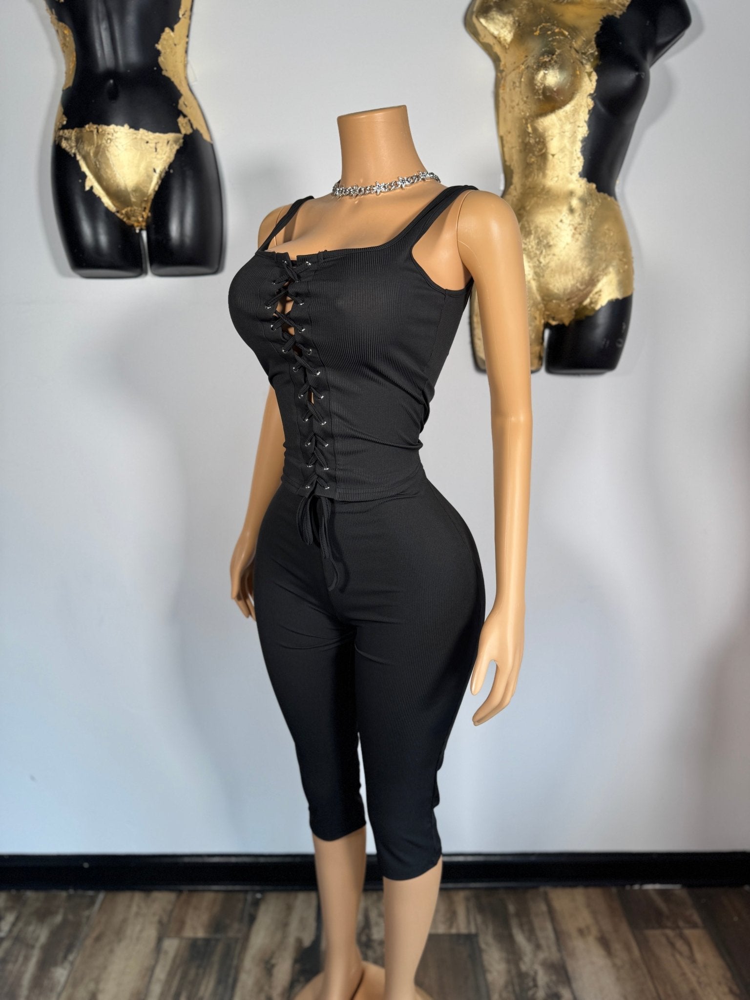 For The Night Capri Set - Black - Head Over Heels: All In One Boutique