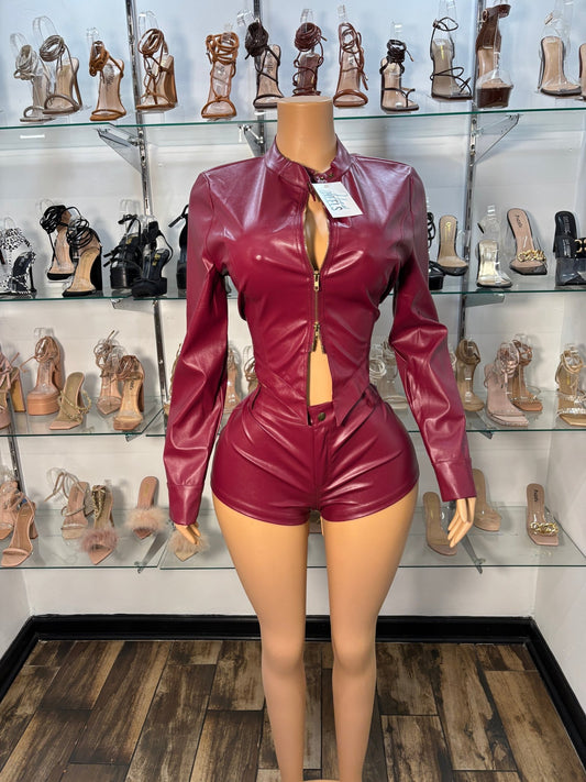 Forever Your Short Set - Burgundy - Head Over Heels: All In One Boutique