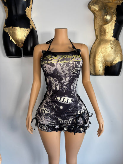 Fun & Games Dress - Black/ White - Head Over Heels: All In One Boutique