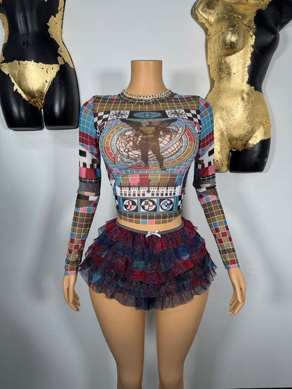 Galaxy Mesh Top - Multi - Head Over Heels: All In One Boutique