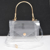 Gatsby Satchel Clear- Gold (Final Sale)