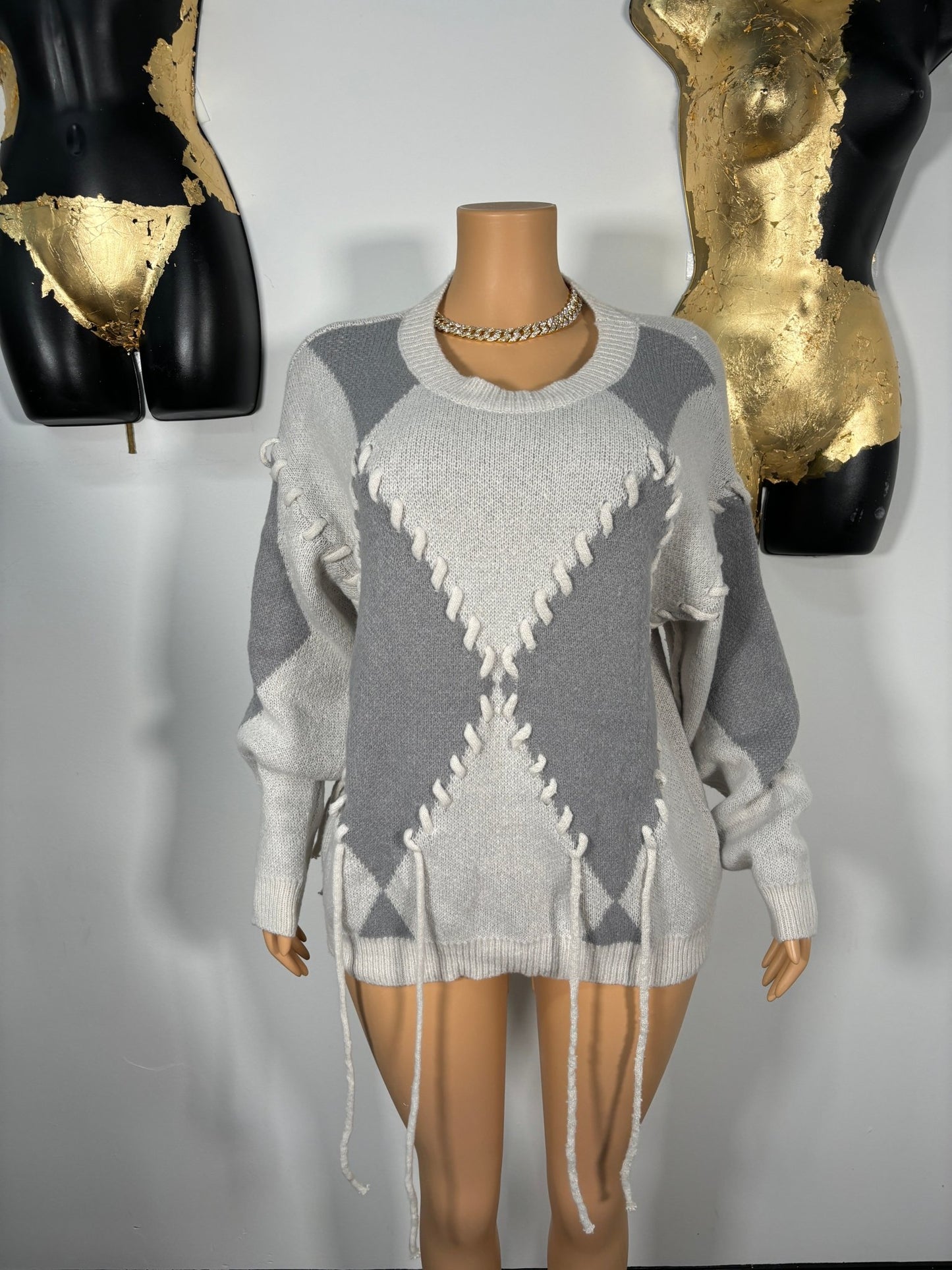 Gigi Sweater - Grey - Head Over Heels: All In One Boutique