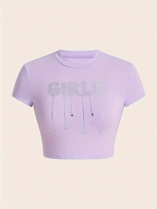 Girls Crop Top- Lavender - Head Over Heels: All In One Boutique