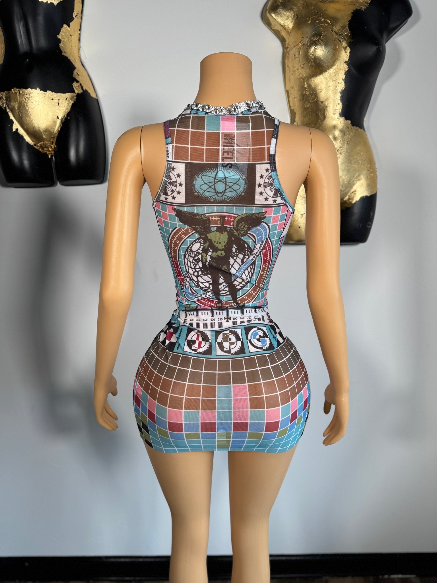 Goddess Mesh Dress - Multi - Head Over Heels: All In One Boutique