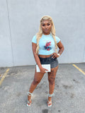 Hardy Crop Top- Blue - Head Over Heels: All In One Boutique