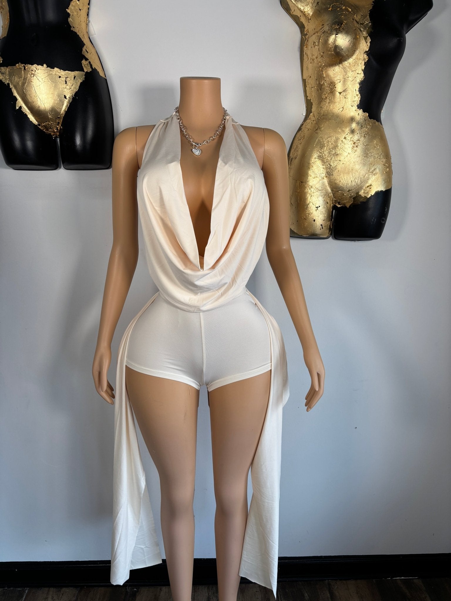 Hot S*ht Only Short Set - Cream - Head Over Heels: All In One Boutique