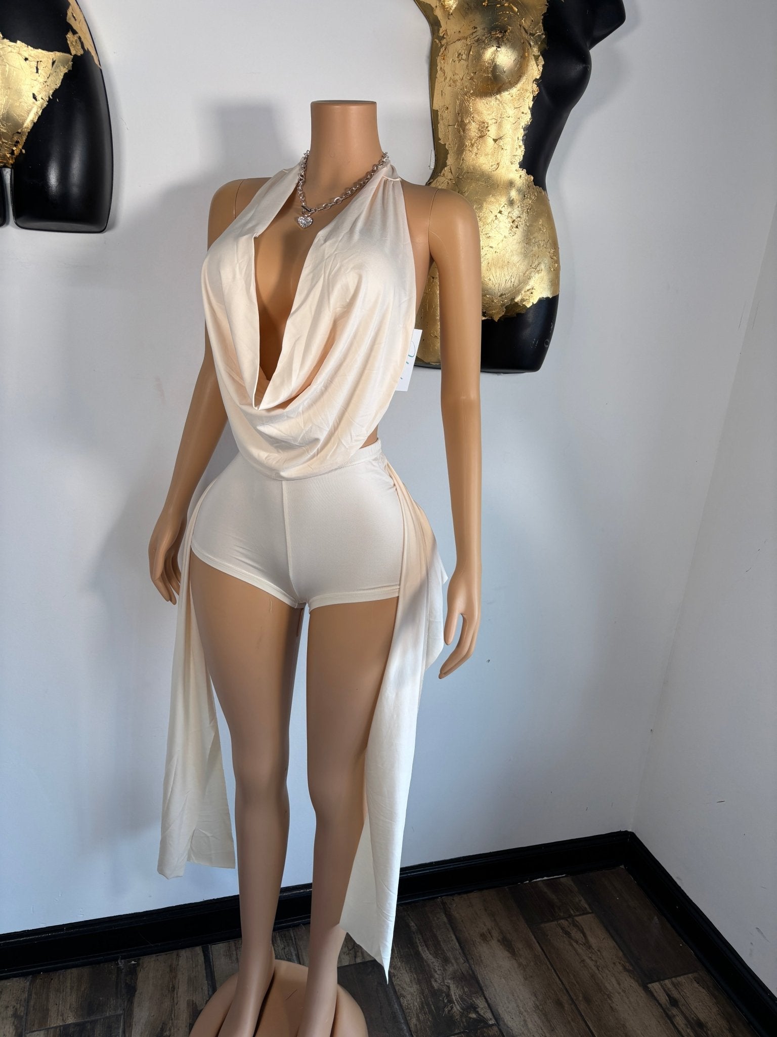 Hot S*ht Only Short Set - Cream - Head Over Heels: All In One Boutique
