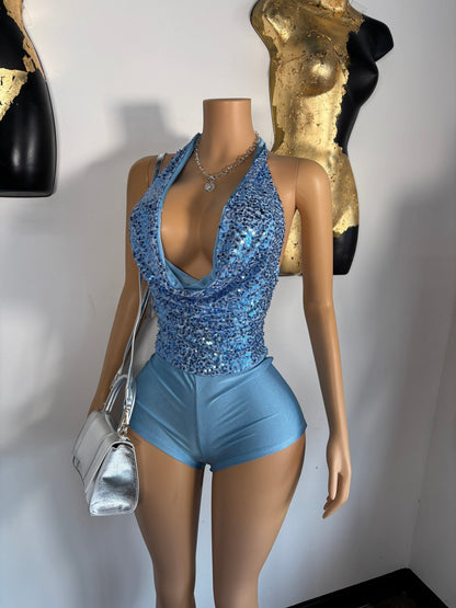In Too Deep Short Set - Blue - Head Over Heels: All In One Boutique