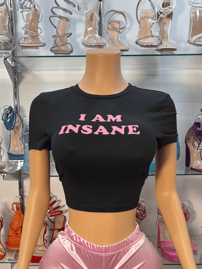 Insane Crop Top- Black - Head Over Heels: All In One Boutique