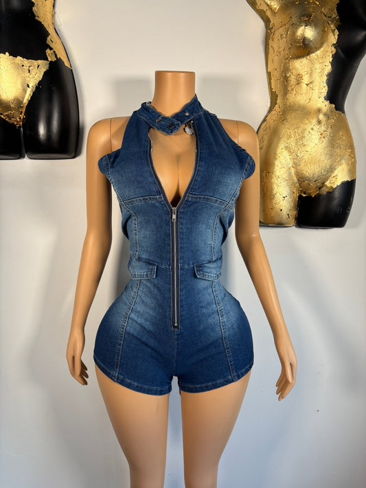 Irene Romper - Denim - Head Over Heels: All In One Boutique
