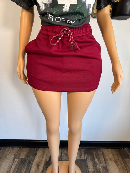 Jogger Skort - Burgundy - Head Over Heels: All In One Boutique