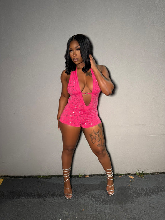 Josie Romper - Pink - Head Over Heels: All In One Boutique