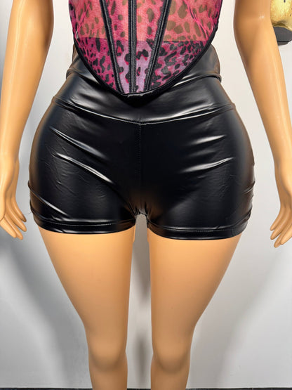 Just Me Leather Shorts - Black - Head Over Heels: All In One Boutique