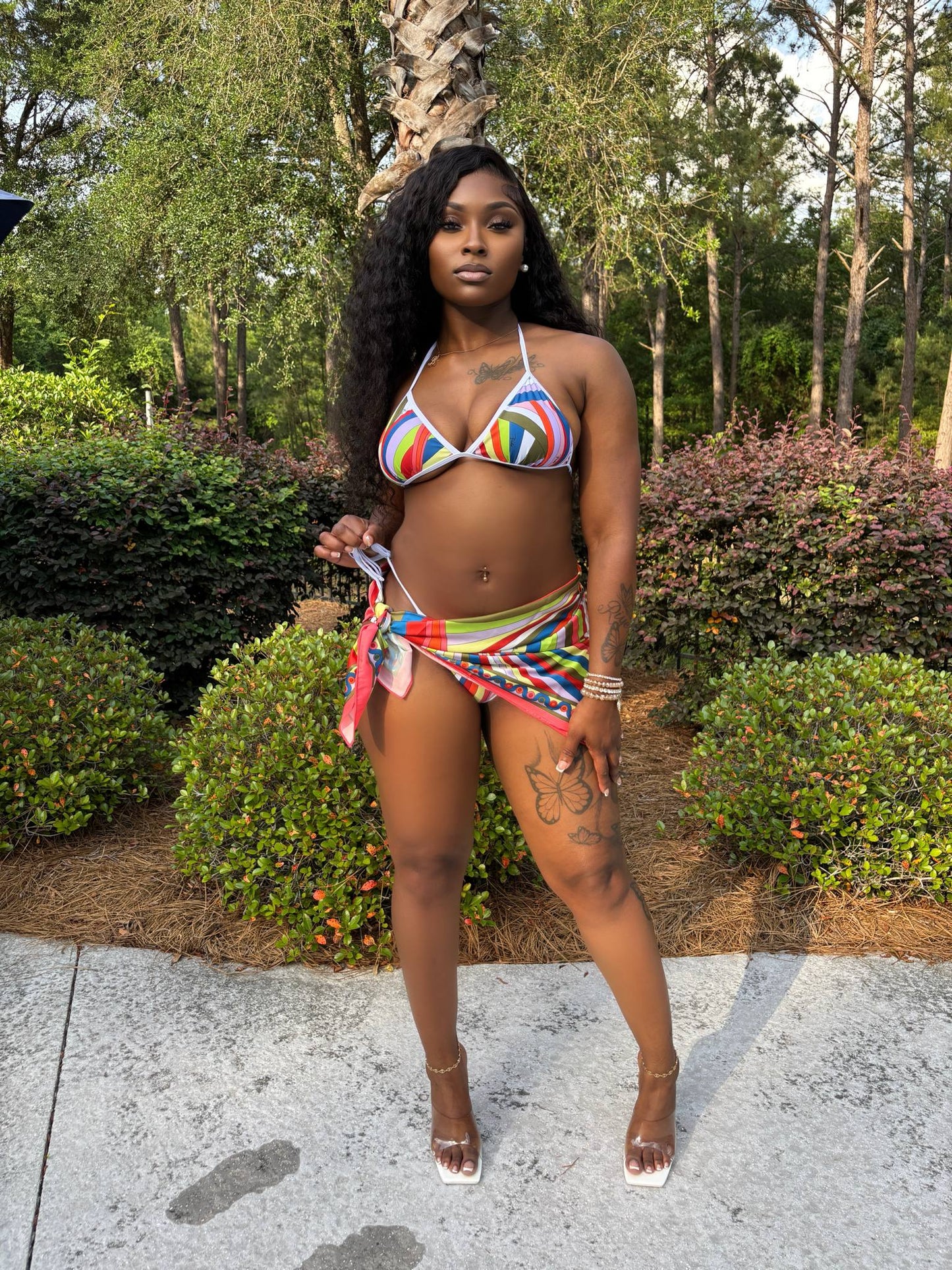 Keep It P Bikini - Orange Multi (FINAL SALE) - Head Over Heels: All In One Boutique