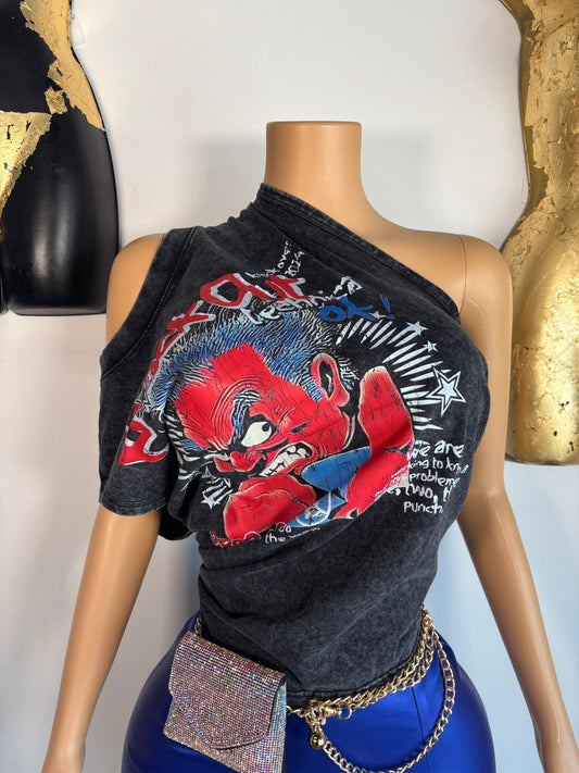 Knock Off Muscle Tee - Black - Head Over Heels: All In One Boutique