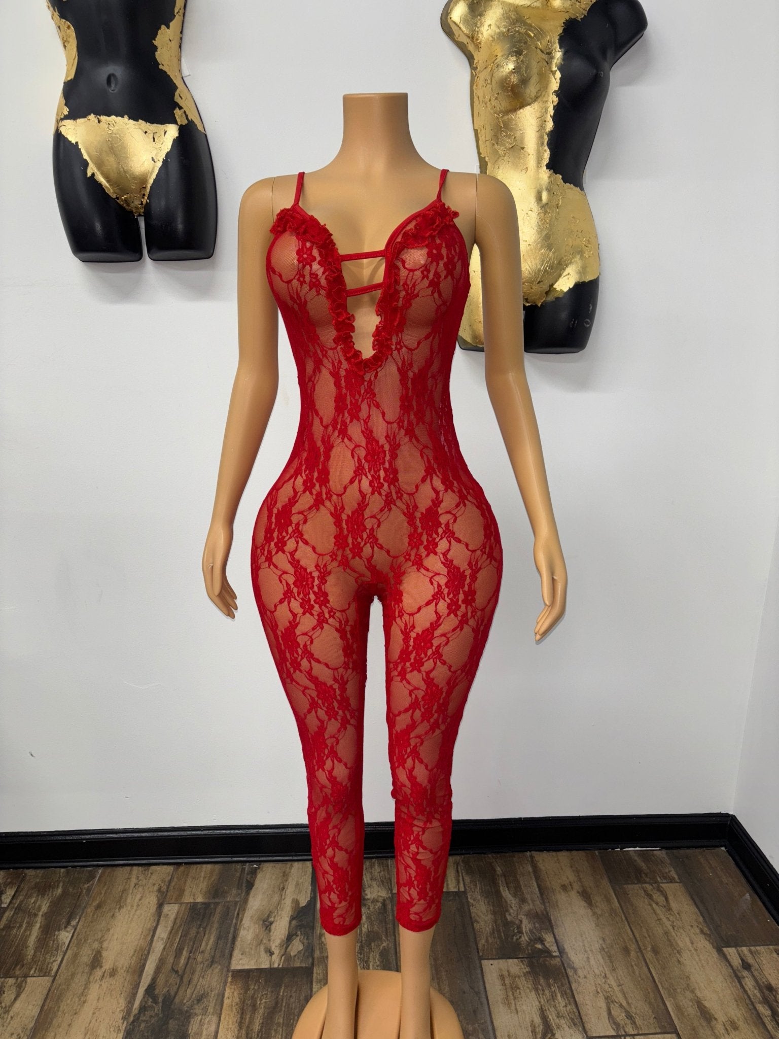 Laced Up Jumper - Red (FINAL SALE) - Head Over Heels: All In One Boutique