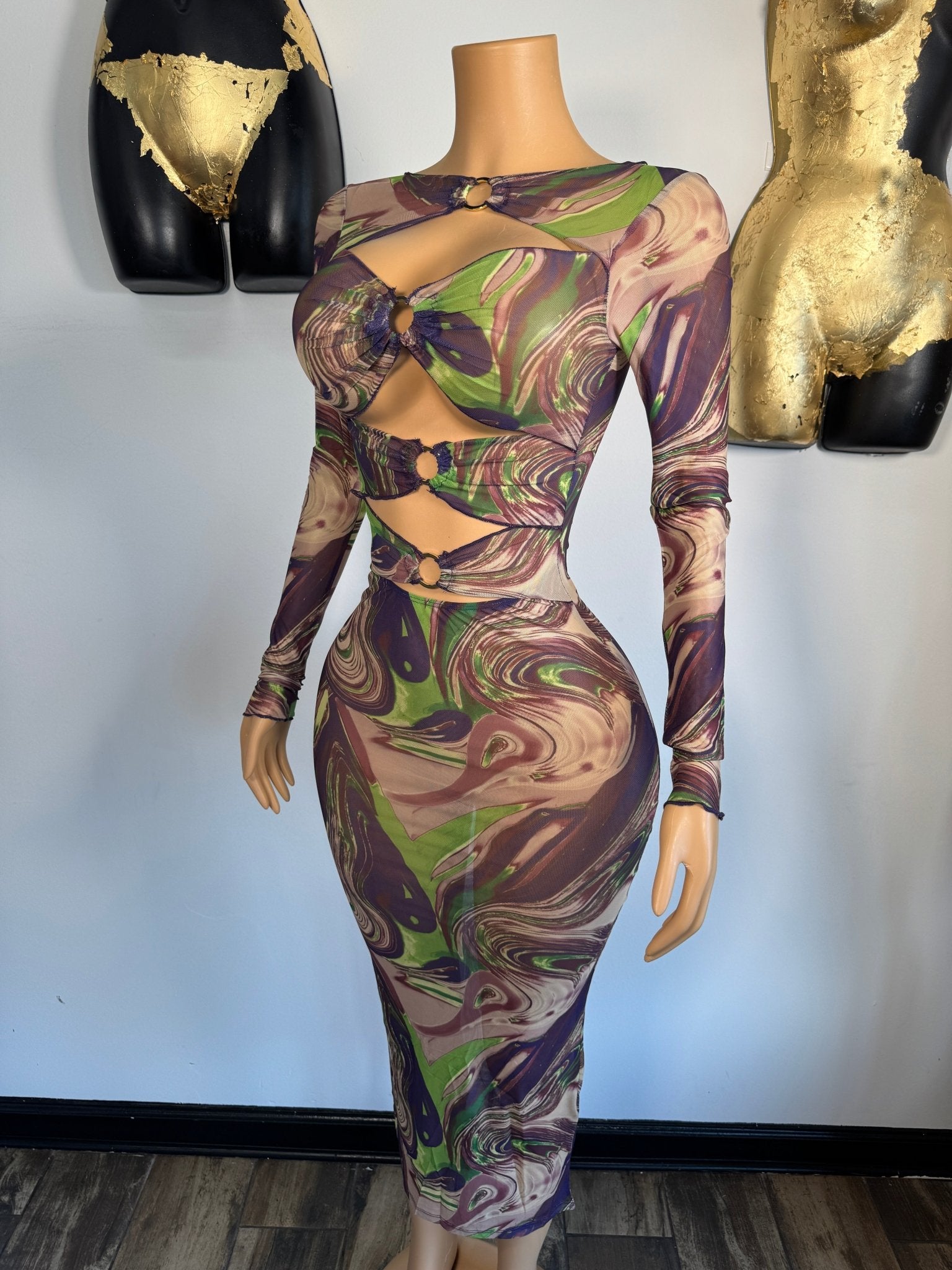 Lavish Growl Dress - Multi - Head Over Heels: All In One Boutique