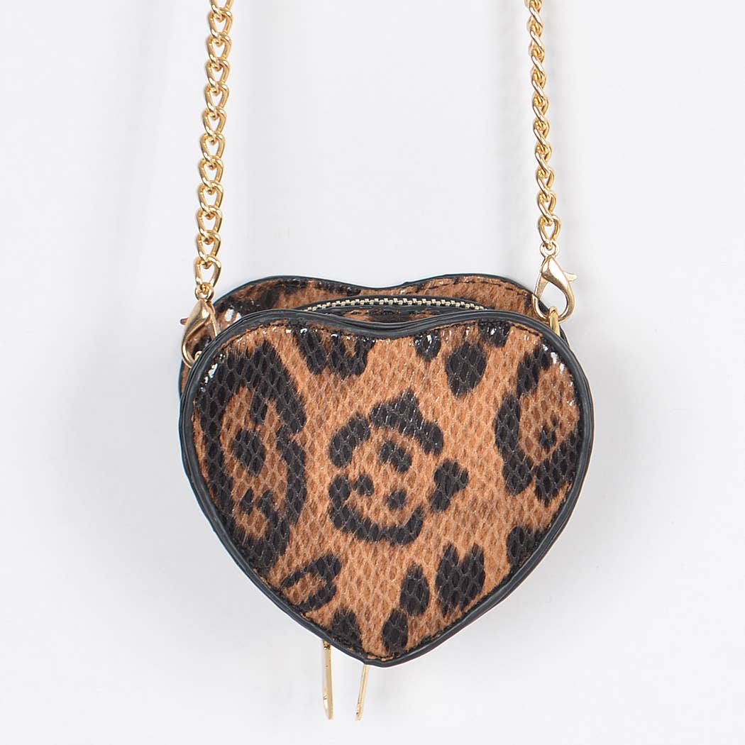 Leopard Heart Mini Bag (Final Sale) - Head Over Heels: All In One Boutique