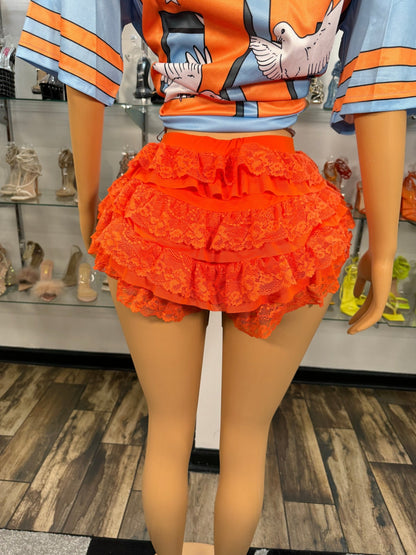 Lil Sassy Shorts - Orange - Head Over Heels: All In One Boutique