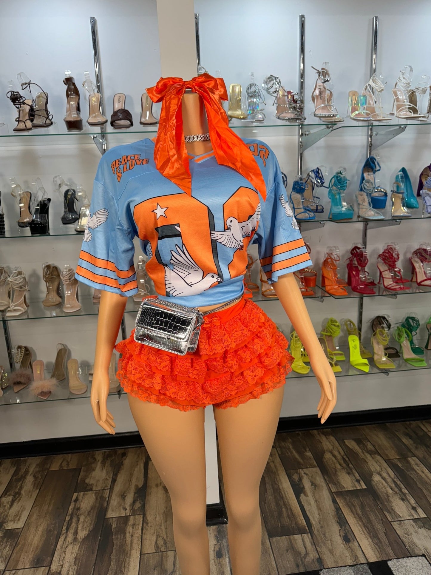 Lil Sassy Shorts - Orange - Head Over Heels: All In One Boutique