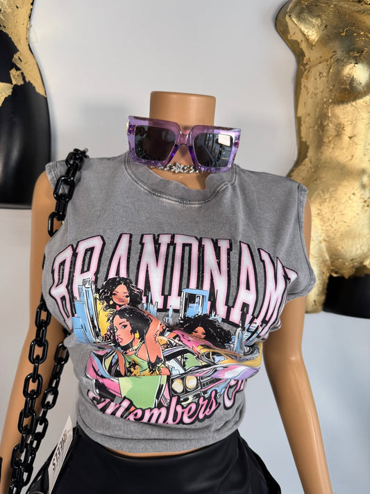 Members Only Muscle Tee - Grey - Head Over Heels: All In One Boutique