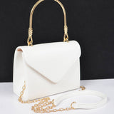 Metal Handle Bag - White (Final Sale) - Head Over Heels: All In One Boutique