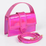 Metallic Top Handle Crossbody Bag-Pink (Final Sale)