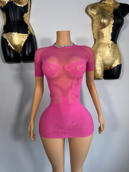 Ms. Mocha Dress - Pink (FINAL SALE) - Head Over Heels: All In One Boutique