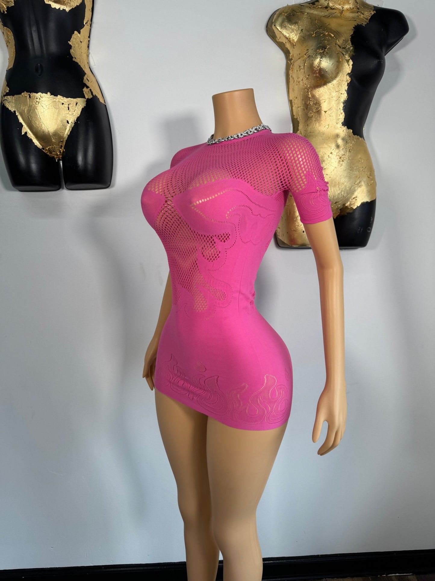 Ms. Mocha Dress - Pink (FINAL SALE) - Head Over Heels: All In One Boutique