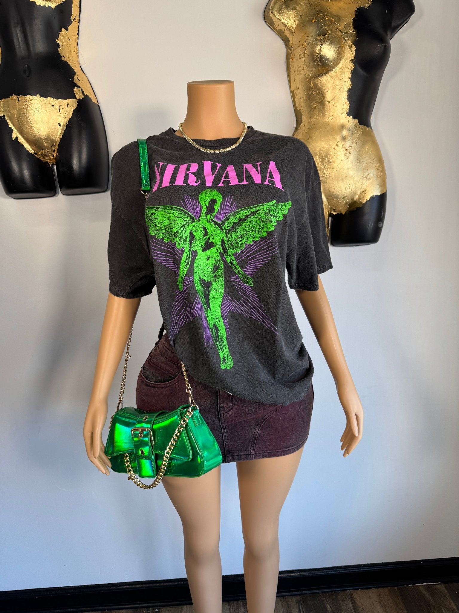 Nivana Graphic Tee - Black - Head Over Heels: All In One Boutique