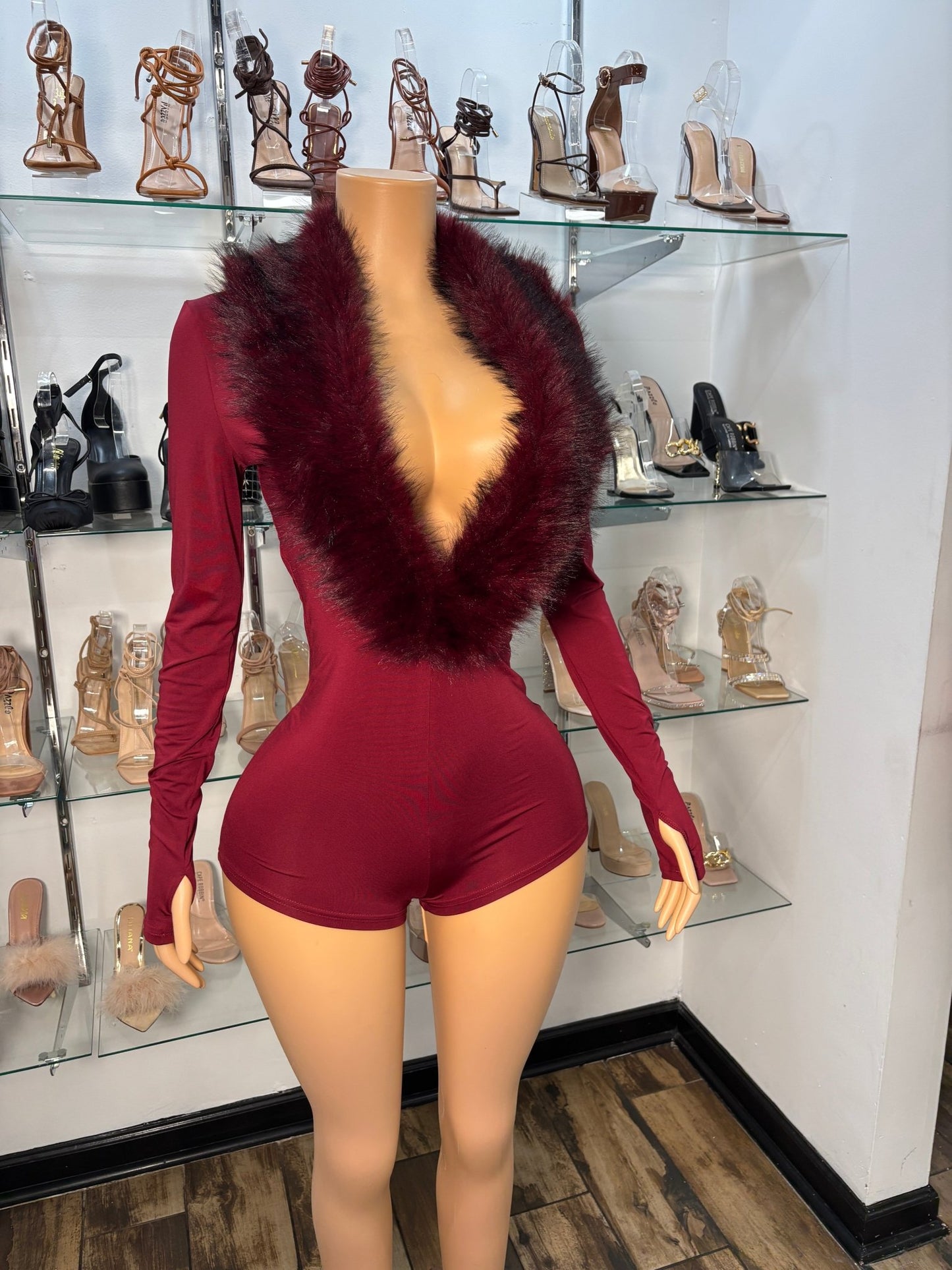 Nyla Romper - Burgundy - Head Over Heels: All In One Boutique