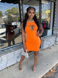 Payton Dress- Orange - Head Over Heels: All In One Boutique