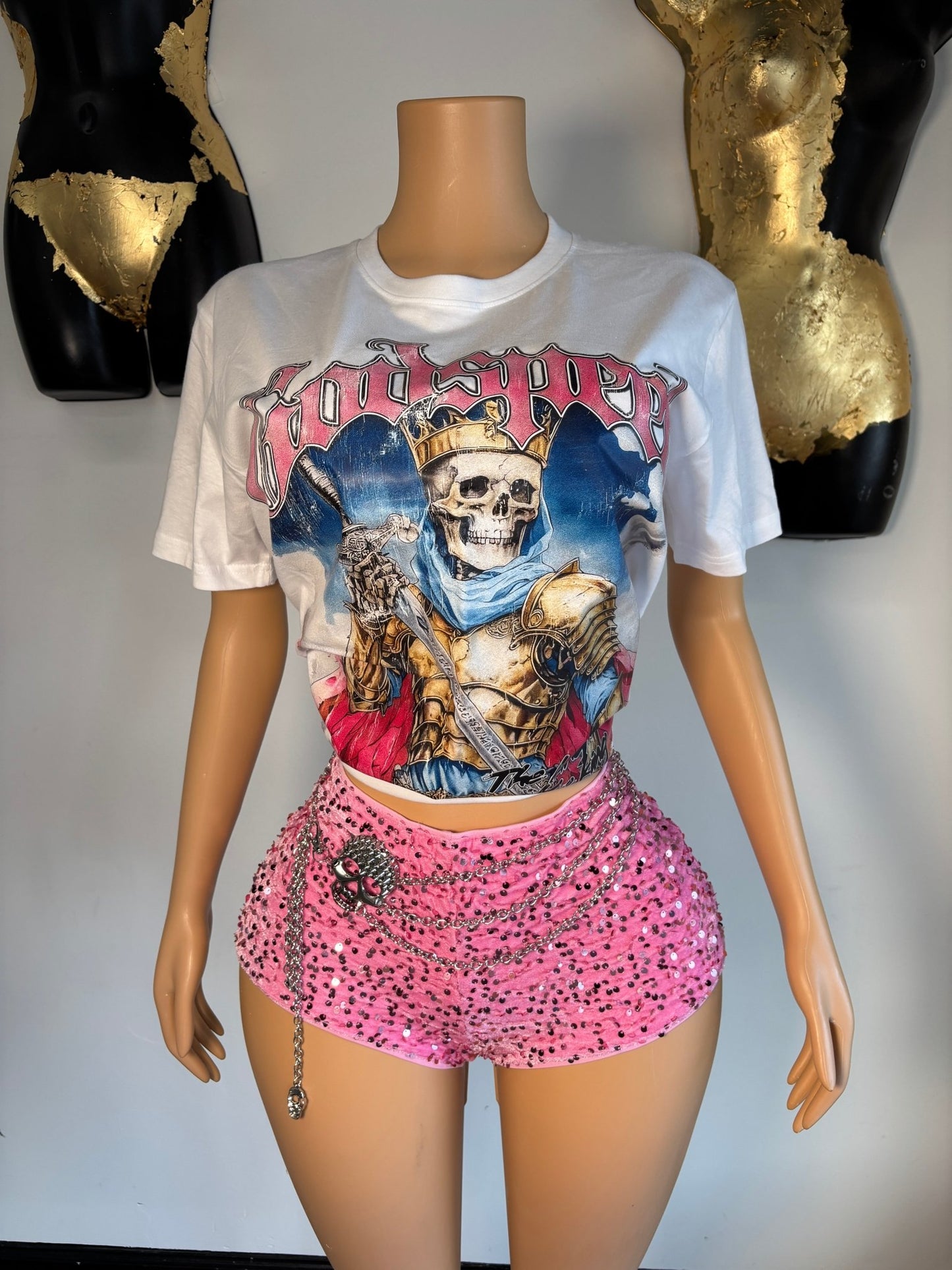 Pink Sparkle Shorts - Head Over Heels: All In One Boutique