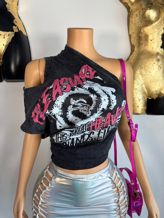 Pleasure Muscle Tee - Black - Head Over Heels: All In One Boutique